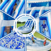 View Large Inflatable Water Slide Swimming Pool Play Center, Commercial Grade Lightweight Premium Water Slide Bounce House 20.6x9.5x9.3Ft for Kids and Adults (with Blower) image 5