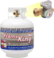View Pound Steel Propane Tank Cylinder with OPD Valve and Built-in Gauge, 20 lb Vertical-Flame King image 2