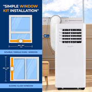 View Portable Air Conditioner– 8,000 BTU 3-in-1 AC Unit with Cooling, Dehumidifier & Fan –w/ Remote Control, Window Mount Kit, Wheels, Quiet Operation for Rooms up to 300 sq ft image 2