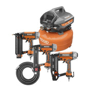 View 6 Gal. Portable Electric Pancake Air Compressor w/ 18GA Brad Nailer, 16GA Straight Finish Nailer, & 18GA Finish Stapler R69603FK image 1