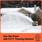 View Cordless Snow Shovel with Wheels, 48V | 16-Inch | 4-Ah Brushless Cordless Snow Blower, Battery Snow Blower with Directional Plate & LED Lights (2 * 24V Battery & Dual Quick Charger Included) image 5