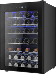 View Refrigerator Cooler - 126 Can Mini Fridge with Glass Door for Soda Beer or Wine, Beverage Cooler for Home, Office, Bar with Adjustable Removable Shelves, Silver image 2