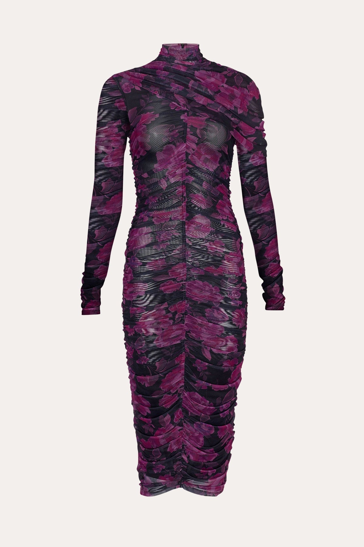 Georgia Ruched Mesh Dress