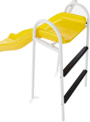 View Recreation Blue Ridge Backyard Playground Set Sturdy Metal A Frame Swing with Chain Covers, Glider, Trapeze, 2 Swings, and Slide, Multicolor image 5