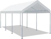 View 10x20 ft Heavy Duty Carport Potable Car Canopy Garage Party Tent Boat Shelter, Adjustable Height from 9.5 ft to 11 ft, Beige image 1