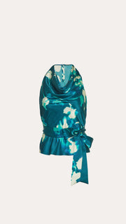View Delilah Floral Silk Halterneck Top image 6