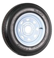 View Two Trailer Tires On Rims 5.30-12 530-12 5.30 X 12 5 Hole Wheel White Spoke image 3