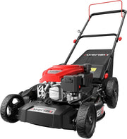 View 21" Steel Deck Gas Lawn Mower, Heavy-Duty 3-in-1 Push Mower, 144cc 4-Stroke Engine, 6-Position Height Adjustment, Large 1.4 Bushel Grass Catcher, Durable & Efficient for Yard & Garden image 1