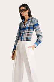 View Emma Tailored Silk Charmeuse Blouse image 6