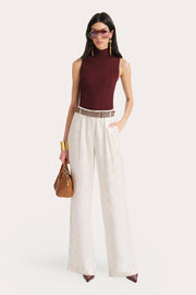 View Azura Ribbed Sleeveless Mock Neck image 1