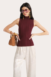 View Azura Ribbed Sleeveless Mock Neck image 5