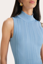 View Azura Ribbed Trumpet Mock Neck Dress image 2
