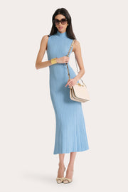 View Azura Ribbed Trumpet Mock Neck Dress image 4