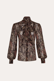 View Melani Silk Chiffon Bow Blouse image 6