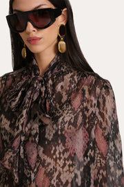 View Melani Silk Chiffon Bow Blouse image 2