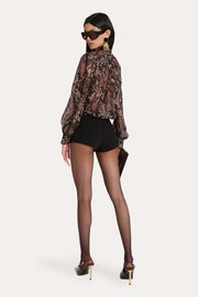 View Melani Silk Chiffon Bow Blouse image 4