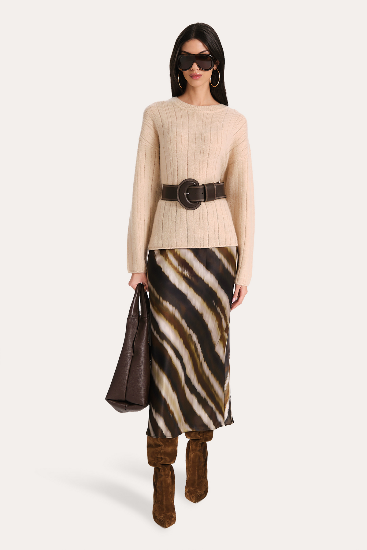 Lyra Silk Charmeuse Bias Skirt