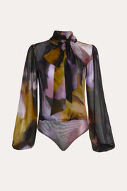 View Emma Silk Chiffon Printed Bodysuit image 6