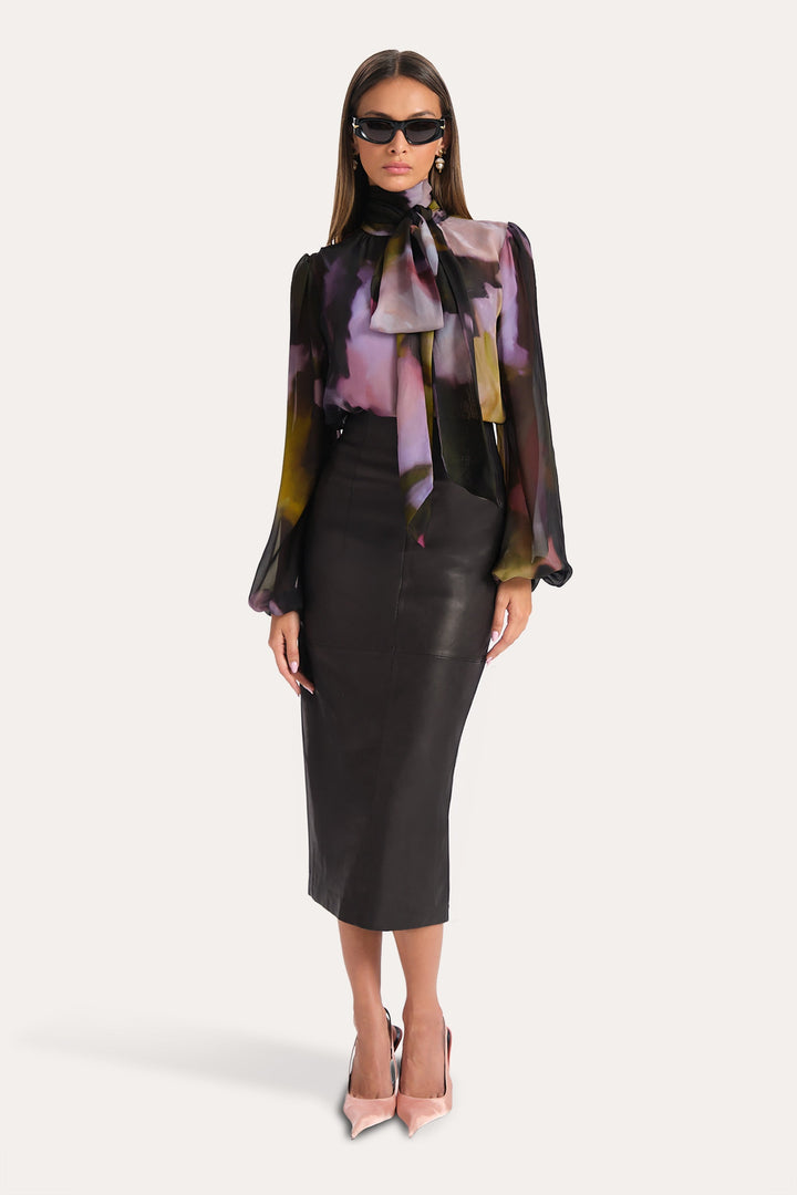 Emma Silk Chiffon Printed Bodysuit