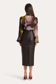 View Emma Silk Chiffon Printed Bodysuit image 3