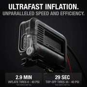 View UltraFast 15A Tire Inflator, 12V Portable Air Compressor Pump, Rated at 80 PSI, Inflates Tires from 0-40 PSI in 2.9 Minutes with a Digital Gauge, Smart Pressure and Auto-Shutoff image 4