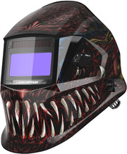 View Welding Helmet Auto Darkening, True Color Solar Powered Welding Mask with 4 Arc Sensor, 1/1/1/1 Optical Clarity and Adjustable Shade 4/9-13 Welder Helmet image 3