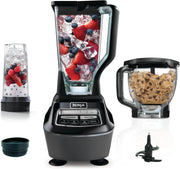 View Blender, Mega Kitchen System, 1500W, 4 Functions for Smoothies, Processing, Dough, Drinks & More, with 72 Blender Pitcher, 64 Processor Bowl, 2 Nutri Cups + Lids, Black, BL770 image 1