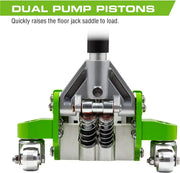 View Tools 3-Ton Quick Rise Aluminum Floor Jack with Dual Pump Pistons & Reinforced Lifting Arm (A20018_A20019) image 3