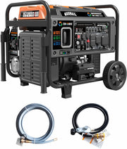 View Tri Fuel Open Frame Inverter Generator,with ATS,Quiet Technology,CO Sensor,digital display and 50A,Ideal for Home backup,contruction site and RV Camping (GM10500XiT) image 1