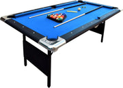 View Fairmont 6 Ft Portable Pool Table, Adults Folding Billiards Tables for Game Room with Easy Foldable Storage, Includes Full Set of Billiard Balls, Cues, Chalk & Brush image 2