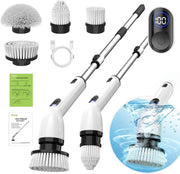 View Electric Spin Scrubber, Full-Body IPX7 Waterproof Bathroom Scrubber with Power LCD Display, Adjustable Extension Handle, Cordless Shower Cleaner Brush for Bathtub Kitchen Wall Cleaning image 1