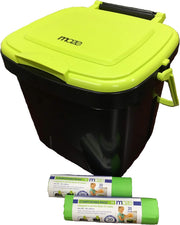 View Two 65-gallon two-stage composting drums, equipped with large double doors and an open frame, are also provided along with a maze-style compost cart, a 1.85-gallon kitchen trolley-style compost bin, three rolls of corn bags, and a retractable plant t image 5