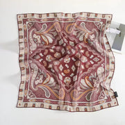 View BOFAN 100% Mulberry Silk Square Scarf for Women, 68 × 68 cm image 2