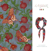 View BOFAN 100% Mulberry Silk Triangle Scarf for Women, Double-Sided Print image 1