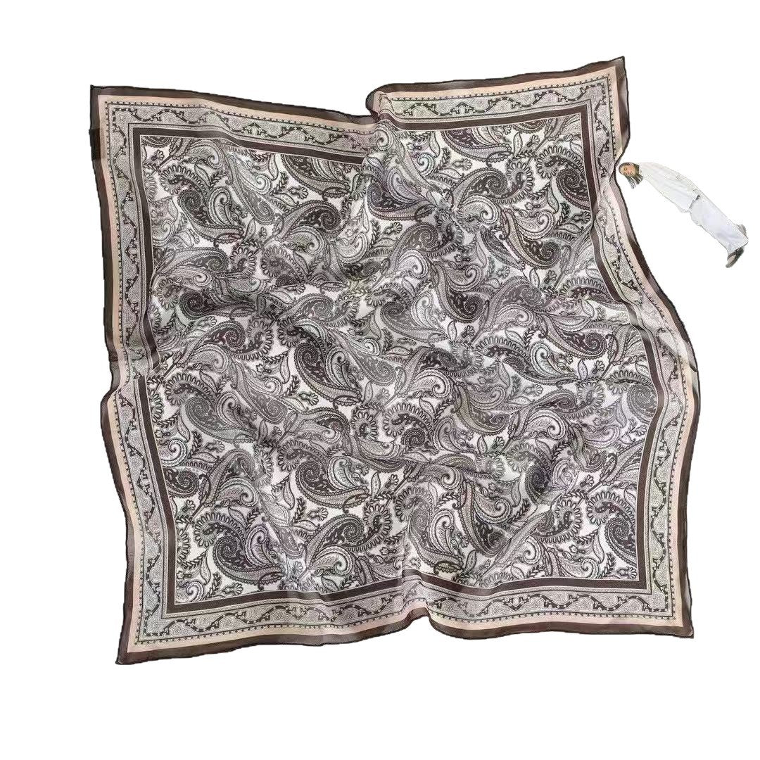 BOFAN 100% Mulberry Silk Square Scarf for Women, 68 × 68 cm