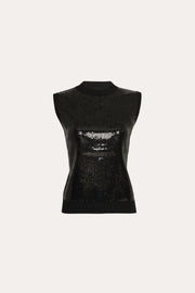 View Sleeveless Pave Sequin Sweater image 2