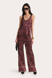 View Naya Charmeuse Coral Print Pants image 4