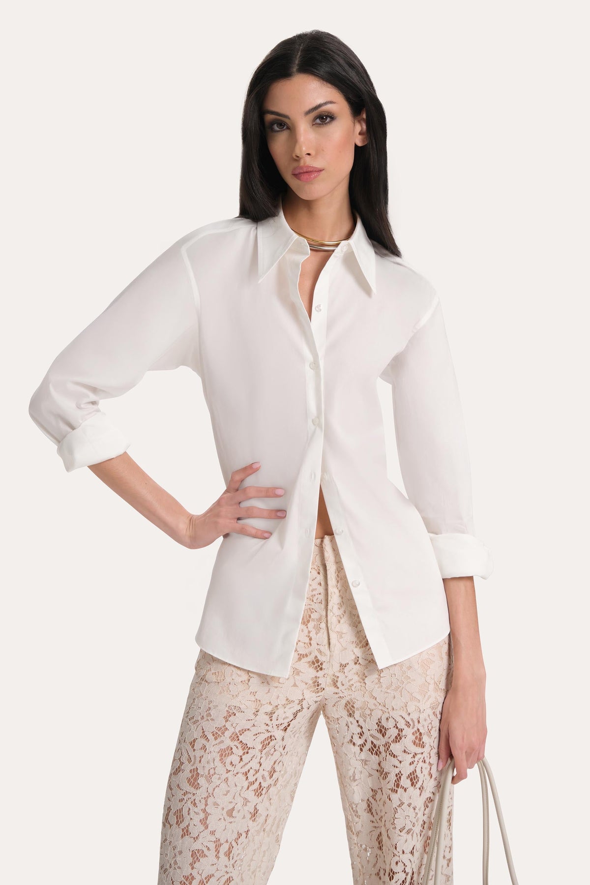 Mari Cotton Poplin Button Down