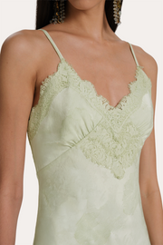 View Savannah Lace-Trim Satin Jacquard Dress image 2