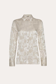 View Terra Jacquard Button Down Blouse image 6