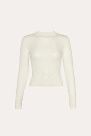 View Silk Pointelle Sweater image 4