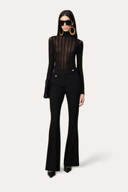 View Silk Pointelle Turtleneck Sweater image 1