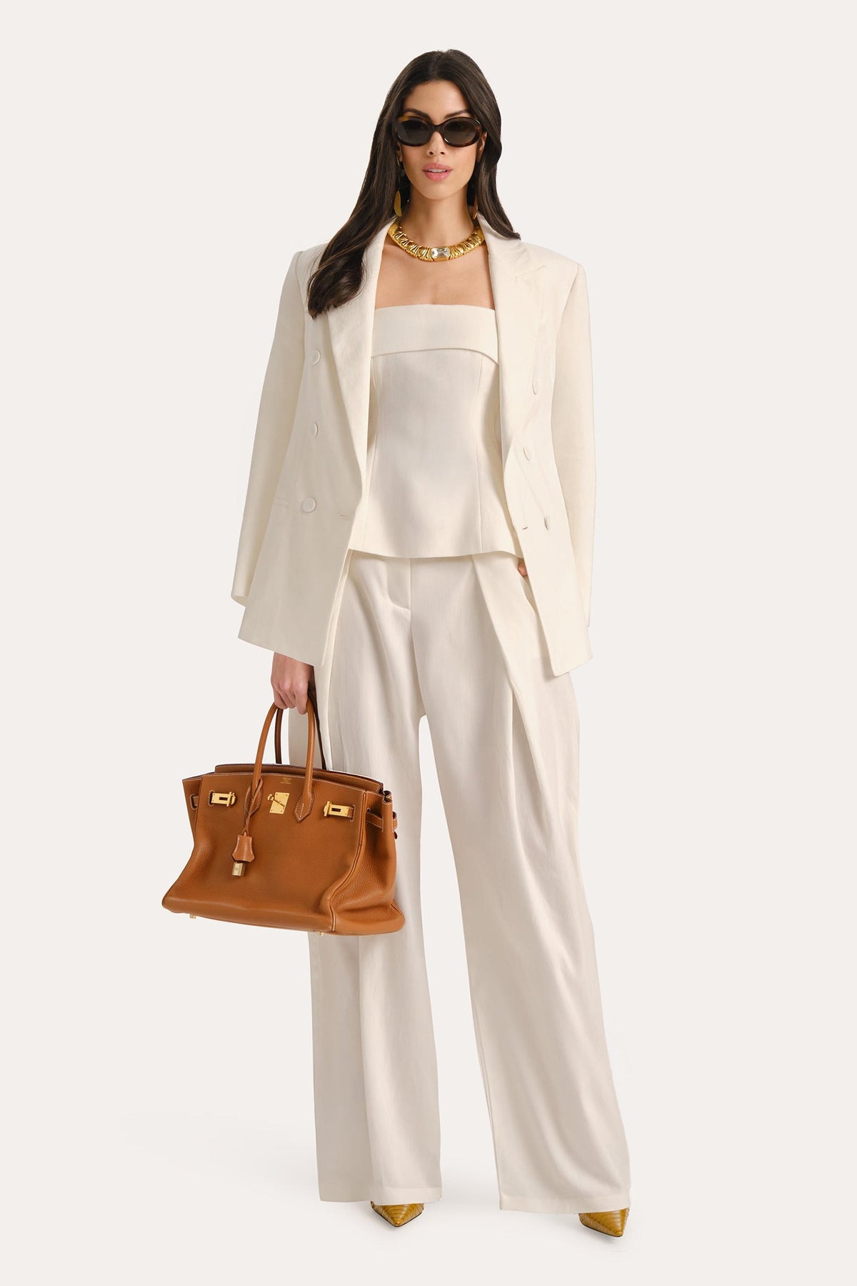 Linda Linen Foldover Top