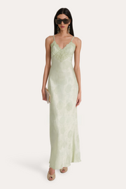 View Savannah Lace-Trim Satin Jacquard Dress image 1