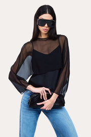 View Sienna Silk Overlay Blouse image 4