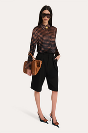View Morgan Silk Charmeuse Dot Shirt image 4
