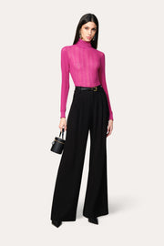 View Silk Pointelle Turtleneck Sweater image 1