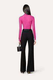 View Silk Pointelle Turtleneck Sweater image 3