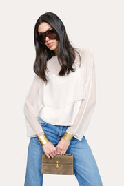 View Sienna Silk Overlay Blouse image 4