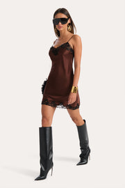 View Bria Silk Lace Slip Dress image 4